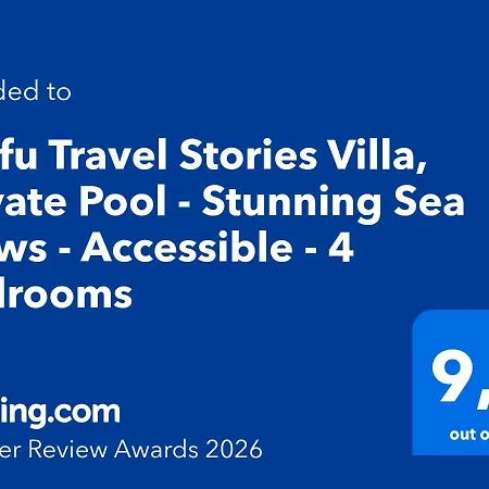 Corfu Travel Stories Villa, Private Pool - Stunning Sea Views - Accessible - 4 Bedrooms * Ano Pavliana